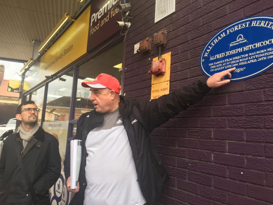 Gary Lewis at Alfred Hitchcock's birthplace