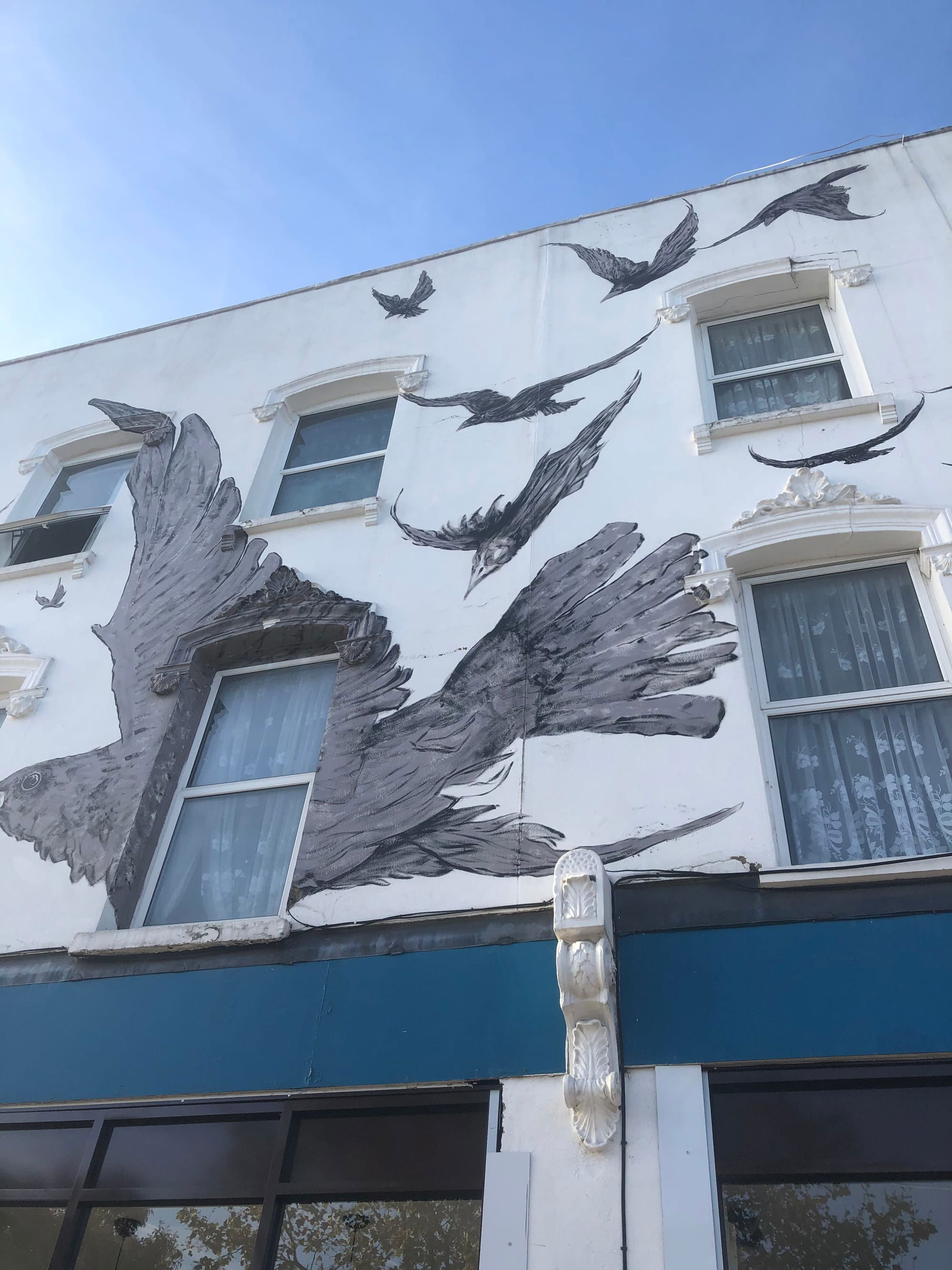 'The Birds' mural on Leytonstone High Road