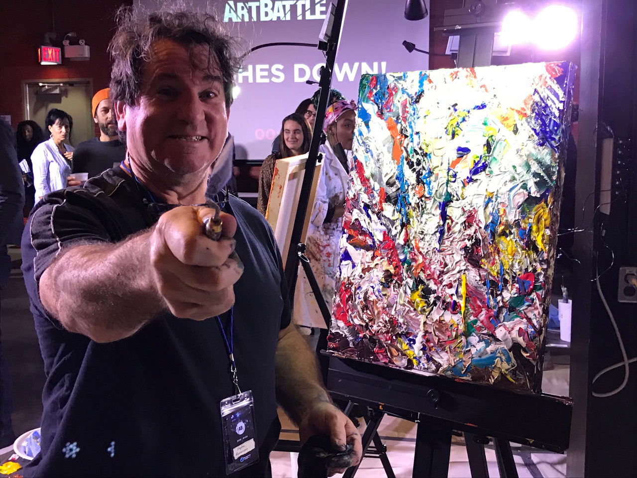 Artist at an Art Battle 2019