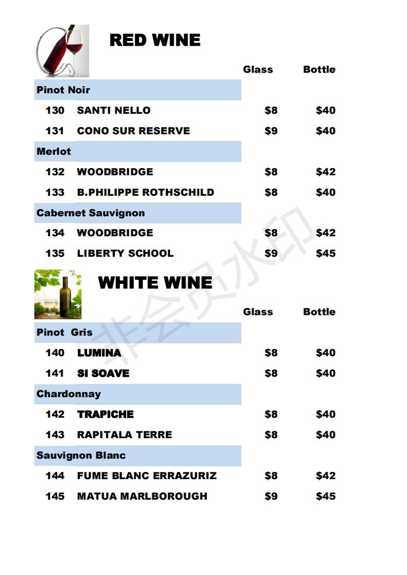 RED WINE-WHITE WINE