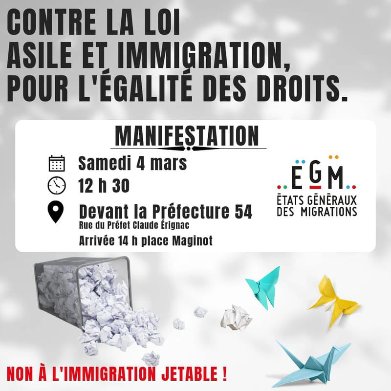 Manifestation contre la loi asile et immigration