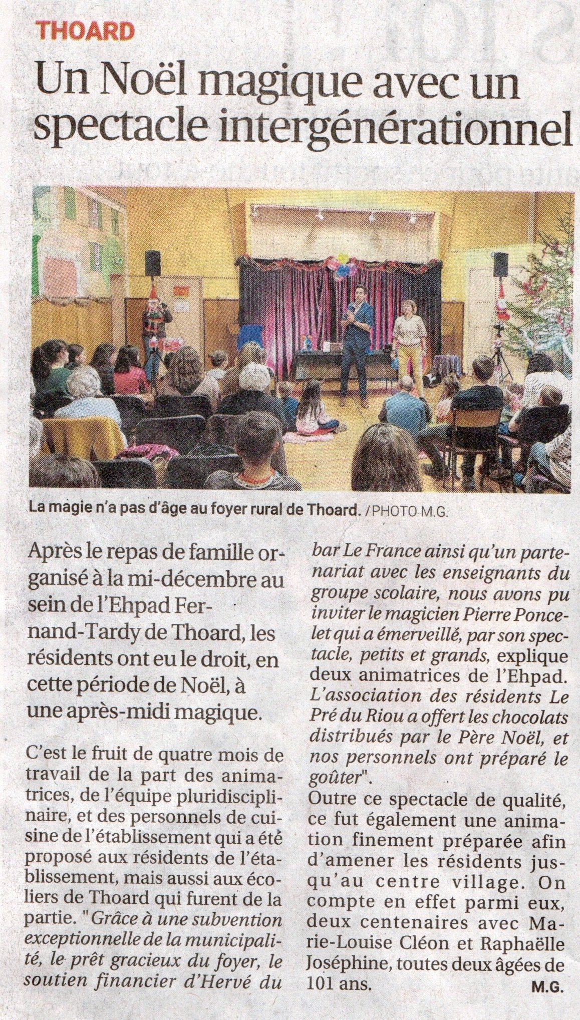 Journal La Provence, 25 décembre 2023.