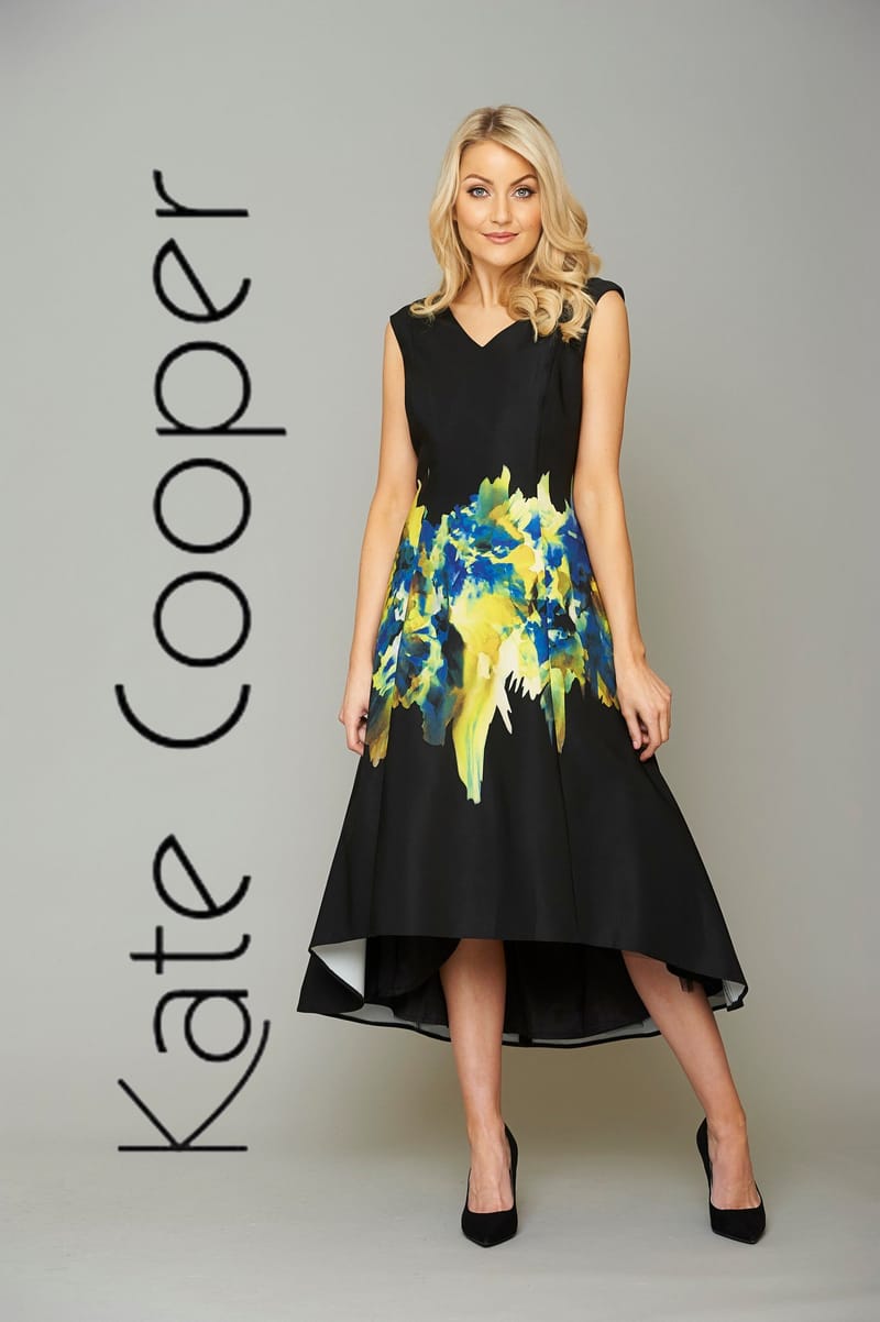 Kate Cooper Lime Green/ Blue Dress - Susie Marrocco Ladies Fashion