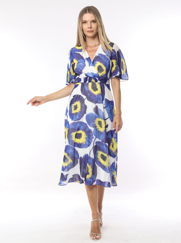 Lizabella Sunflower Wrap Dress Susie Marrocco Ladies Fashion