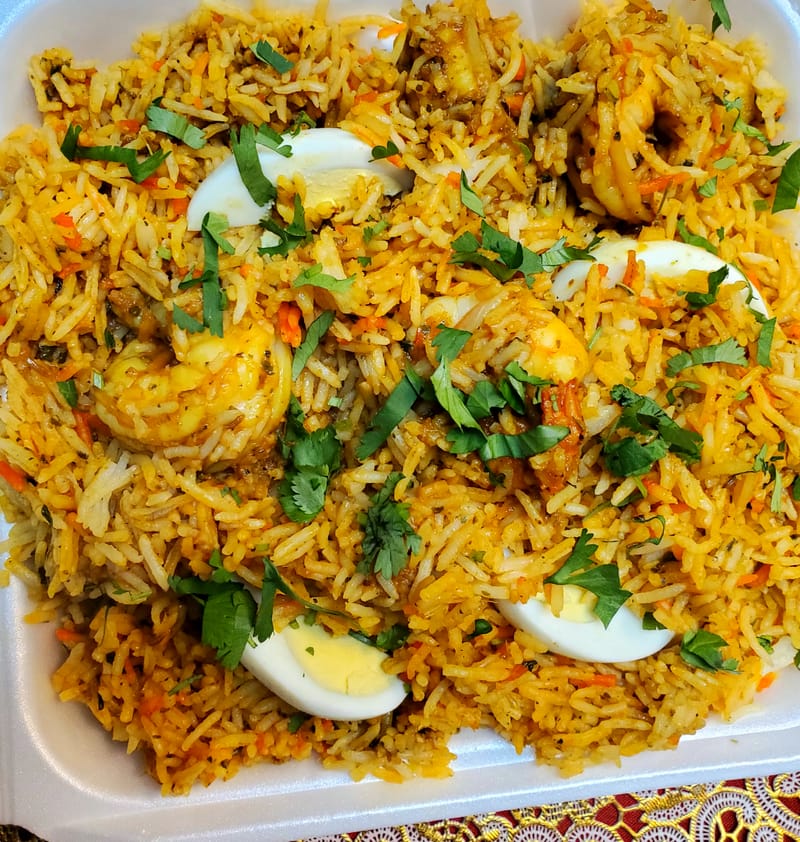 Mumtaz Mahal Biryani (Shrimp) - Text