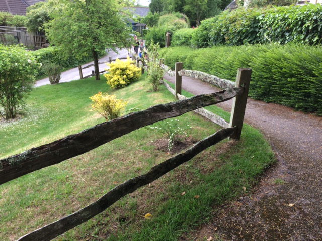 Chestnut post and rail fencing