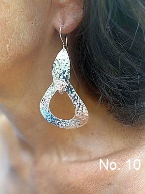 ya tu veras, light earring hammered pattern silver-plated brass - $ 14.- inkl. free shipping