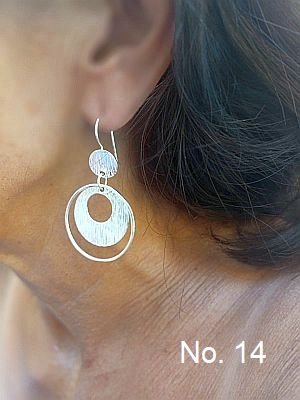 cielto Lindo, earring hammered pattern silver plated brass  $ 14.- inkl. free shipping