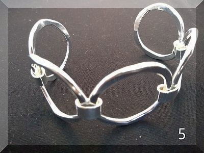 1 Bracelets brass silver plated $ 20.- inkl. shipping