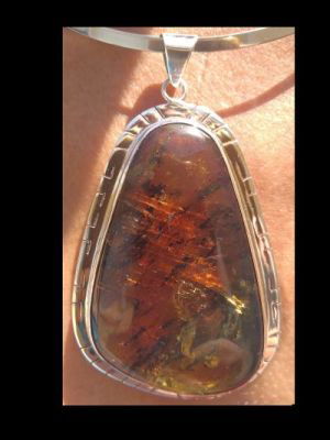 No. 1 Amber Chiapas Mexico 925 sterling silver