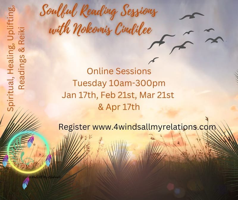 Soulful Healing and Reading Sessions Tuesday January 17th 10am to 300pm ONLINE