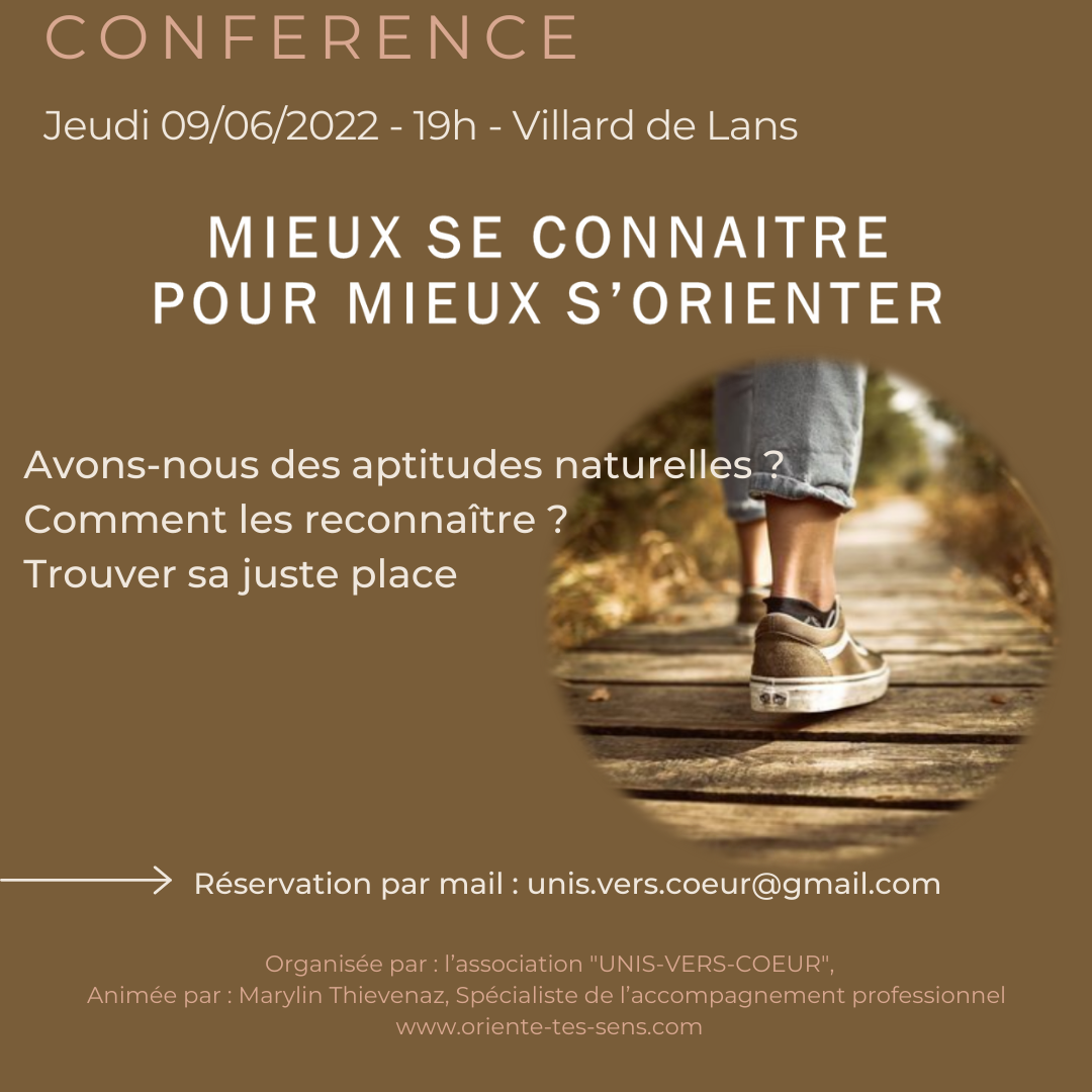 Conférence : Mieux se connaître pour mieux s'orienter