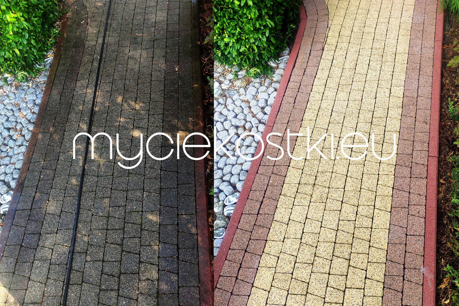 Mycie, odgrzybianie, bio-impregnacja KOSTKI BRUKOWEJ - PROSZOWICE, MAŁOPOLSKA