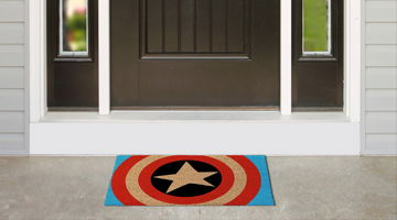 Pyramid America Deadpool Chimichangas Coir Doormat - 29 x 17  Indoor/Outdoor Entry Mat with Non-Skid PVC Back - Durable & Easy to Clean