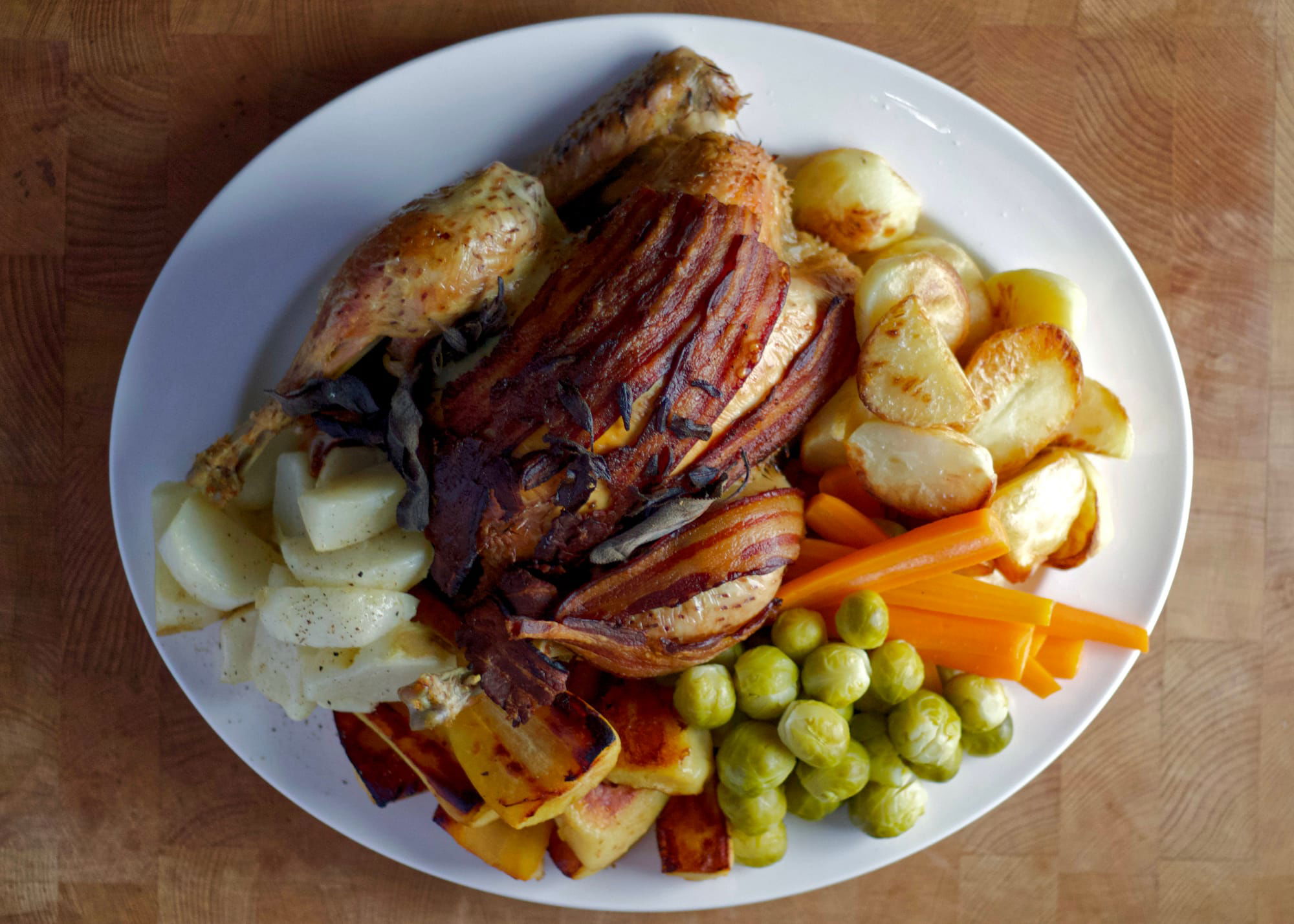 Roots Roast Chicken Dinner