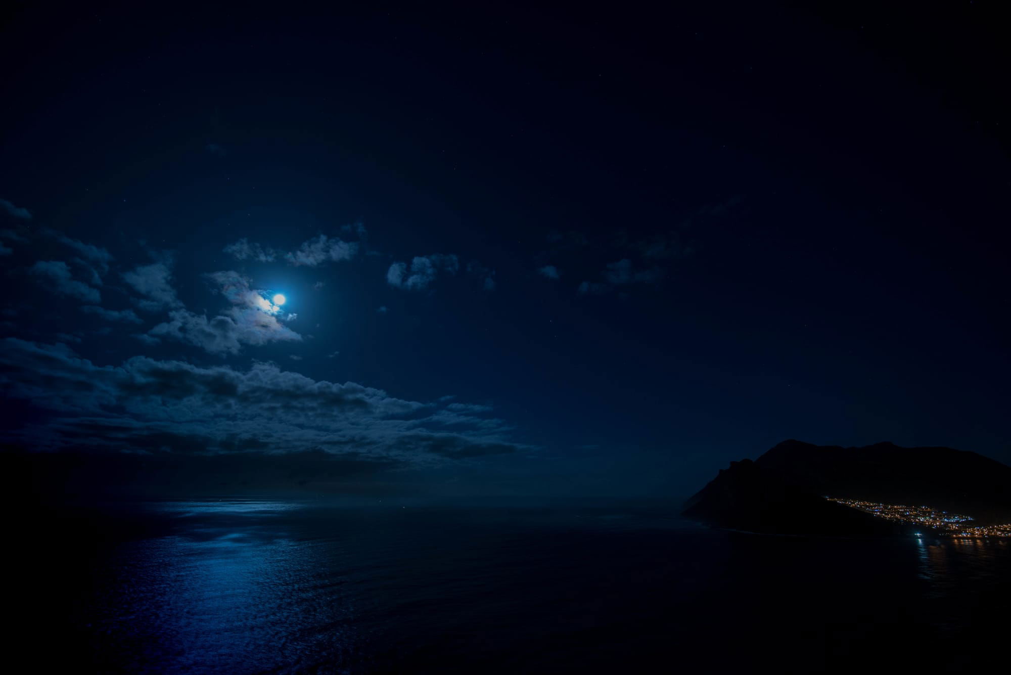 Moon over the Atlantic