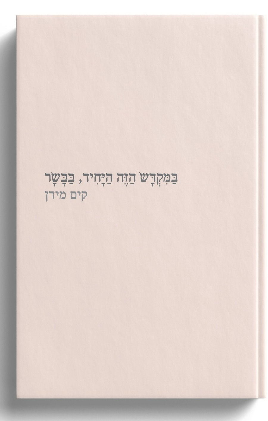 במקדש הזה היחיד / בבשר, קים מידן / מקום לשירה