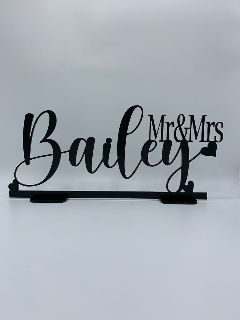 Custom Mr and Mrs Name Sign A Creative Design Texas