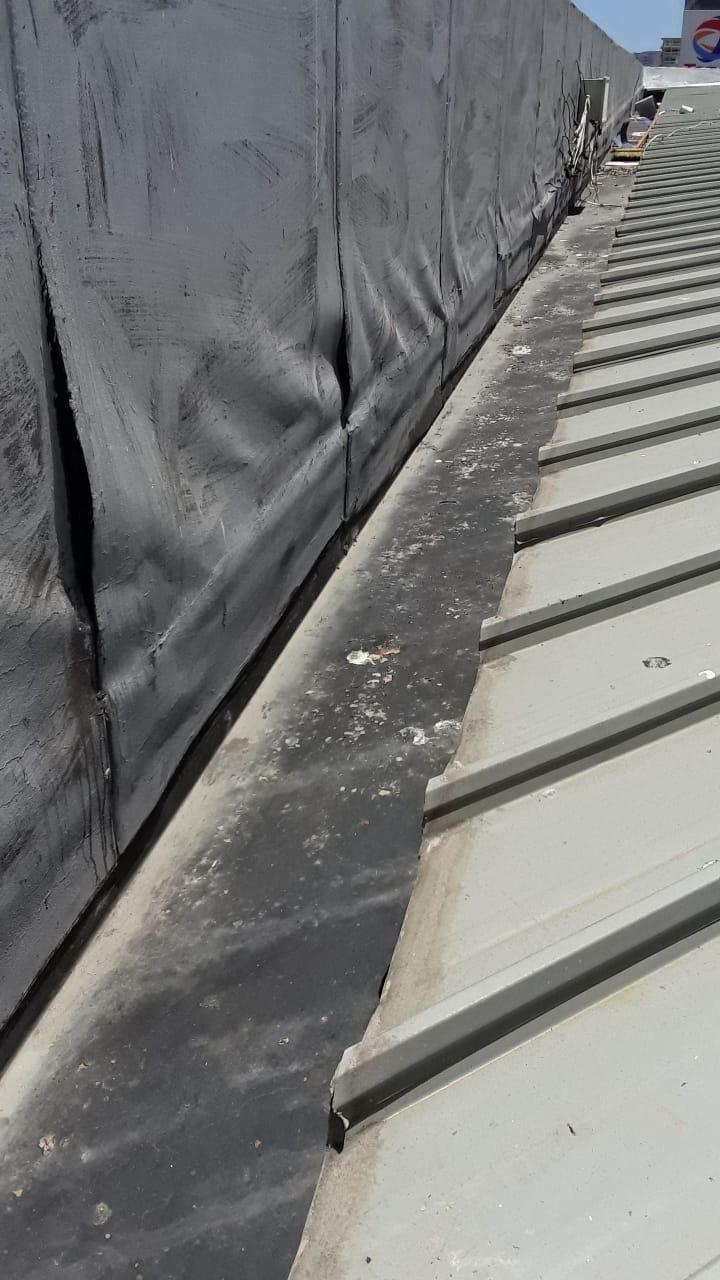 Before - Industrial Box gutter and Parapet Wall sealing - Liquid Rubber ...