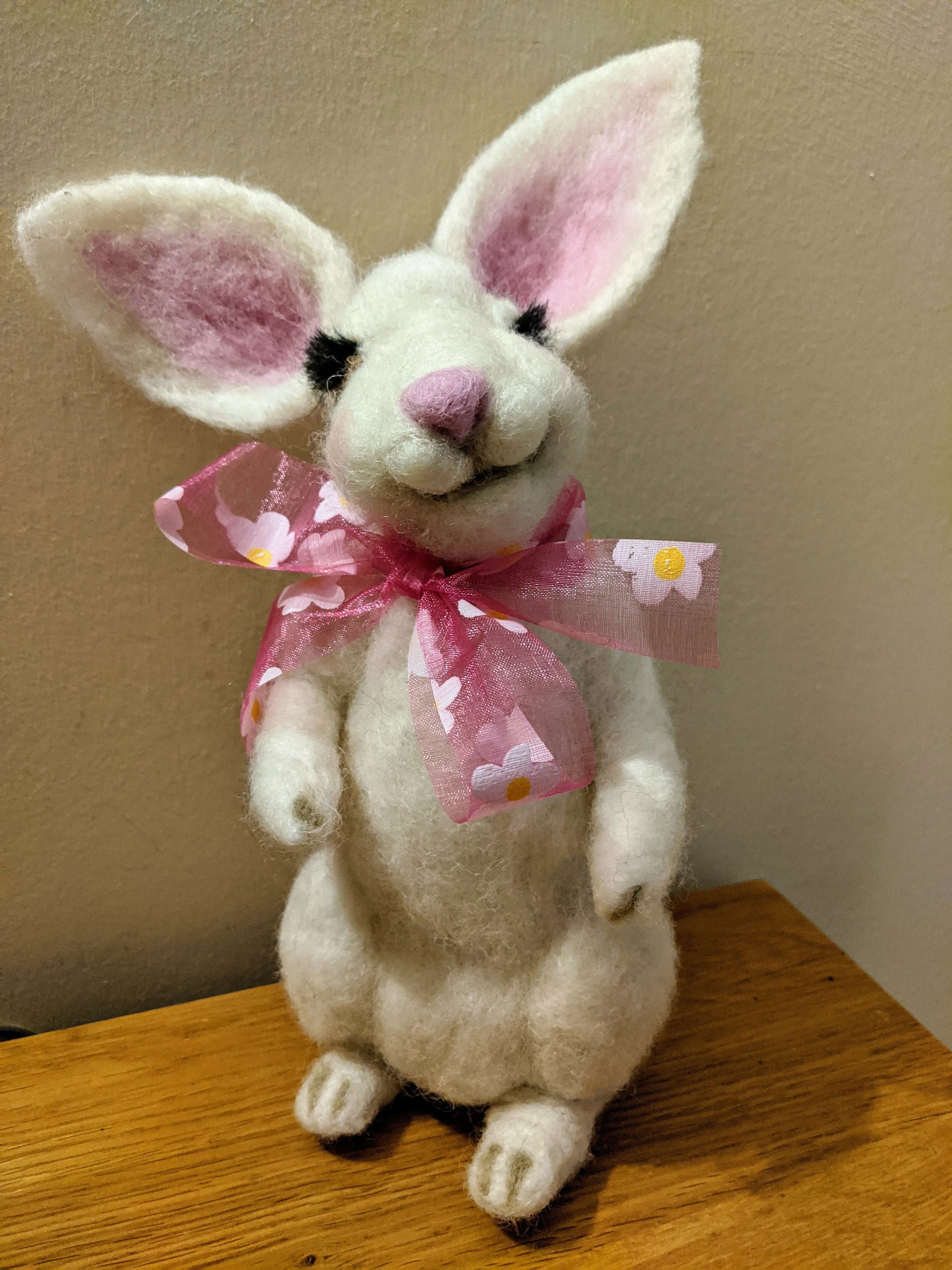 Needlefelted Easter Bunny, by Jo