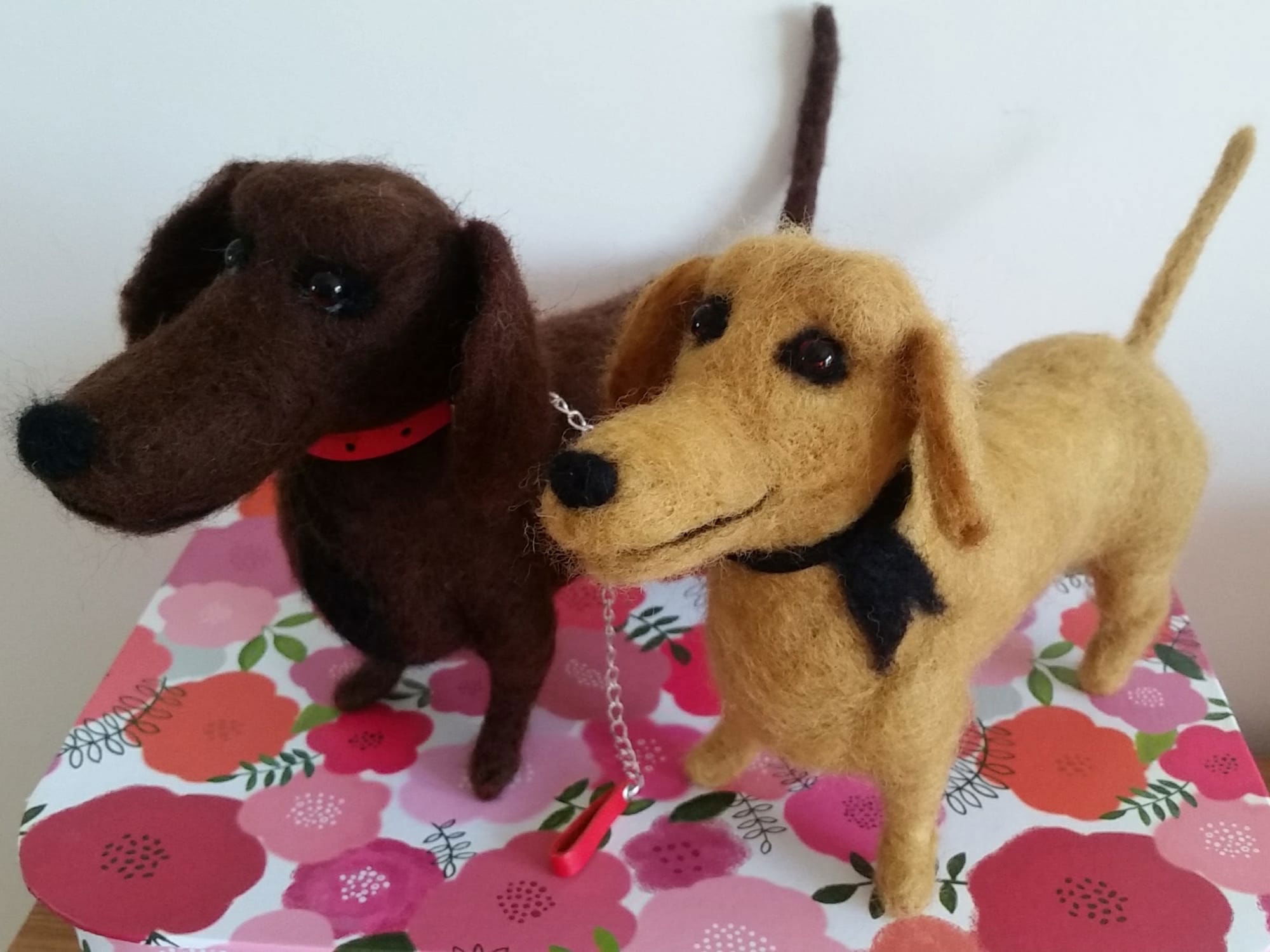Needlefelted Sausage Dogs - by Jo