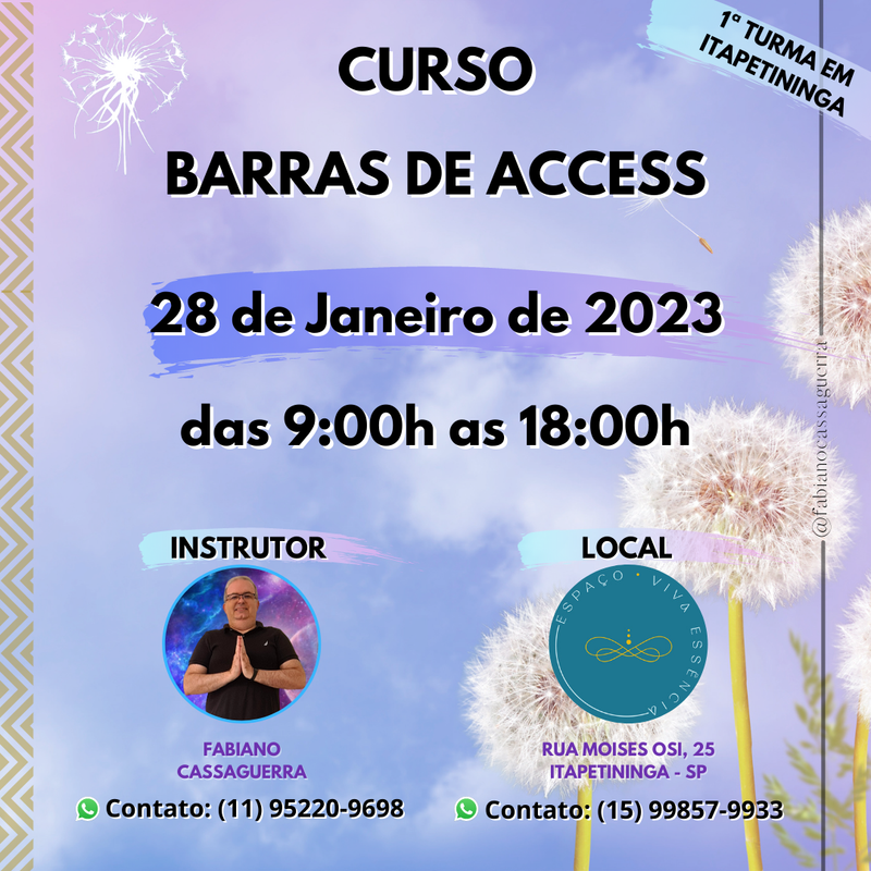 CURSO BARRAS DE ACCESS - ITAPETININGA