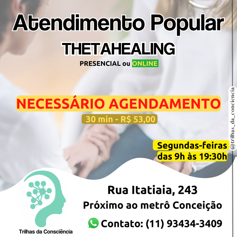 ATENDIMENTO POPULAR THETAHEALING
