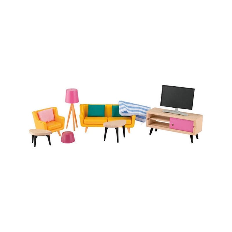 Playtive Doll's House Furniture Living Room 15 Pieces European Household