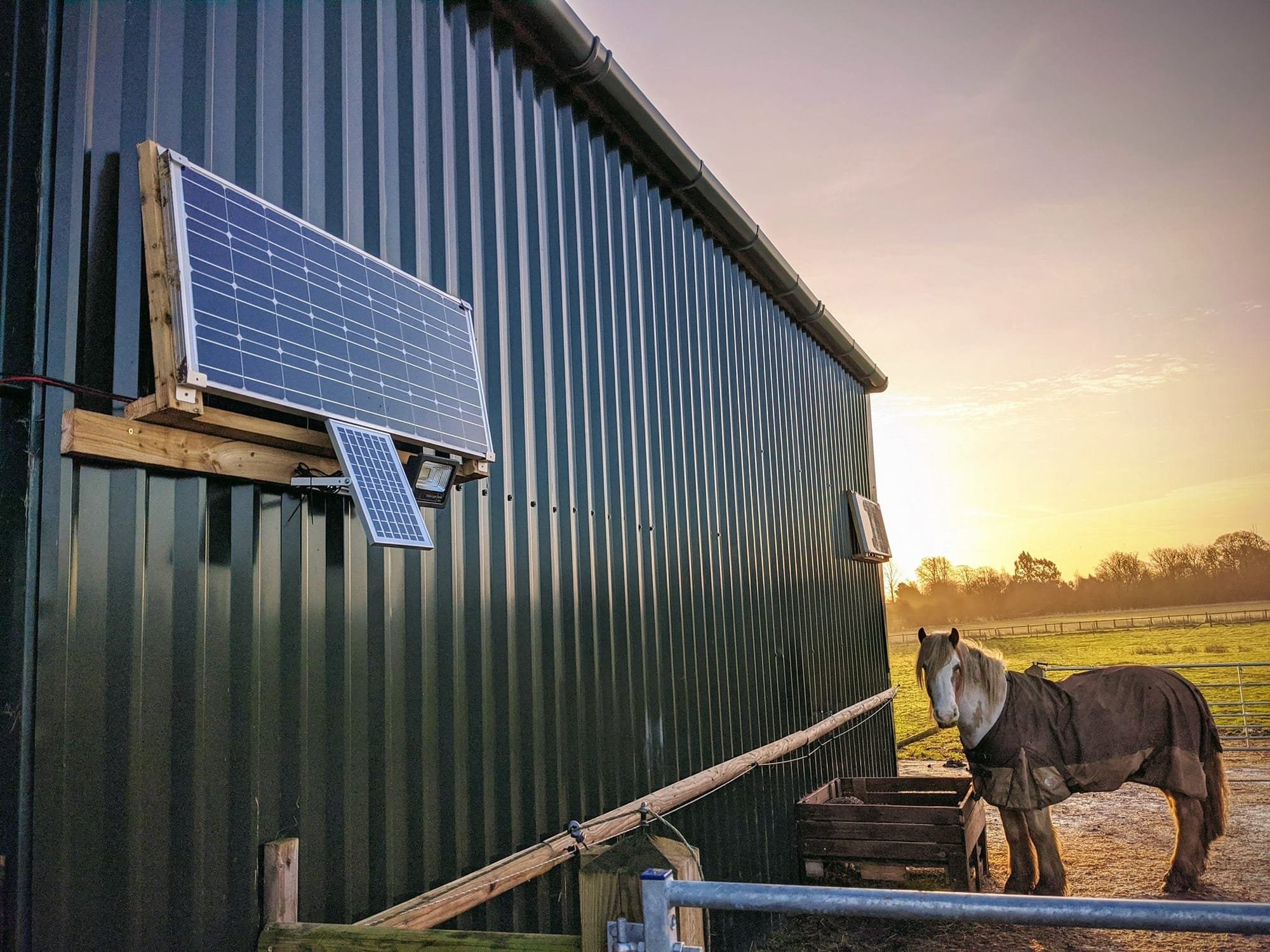 We are Off-Grid and rely on solar panels to power our electric fences and security cameras