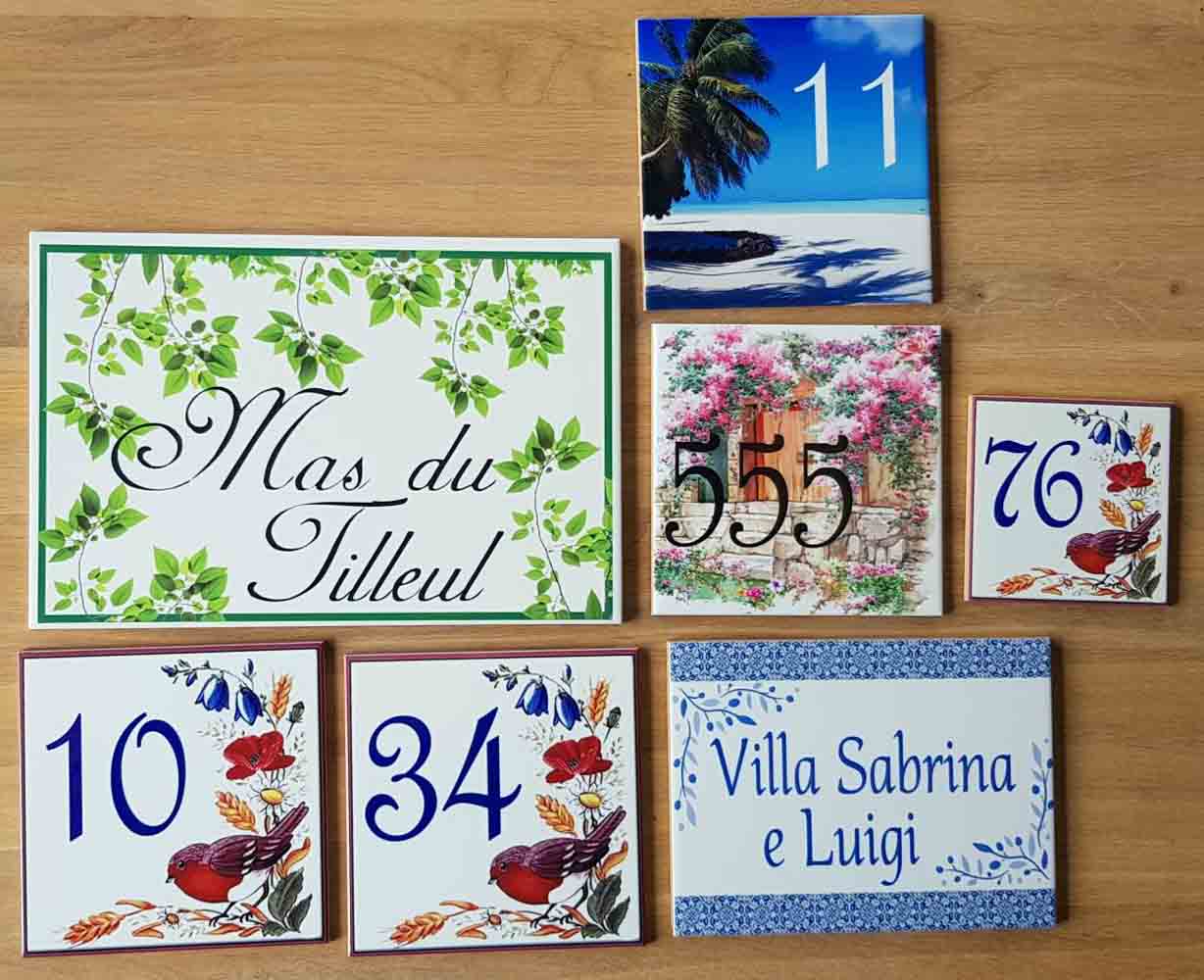 Plaques en faience originales et colorées
