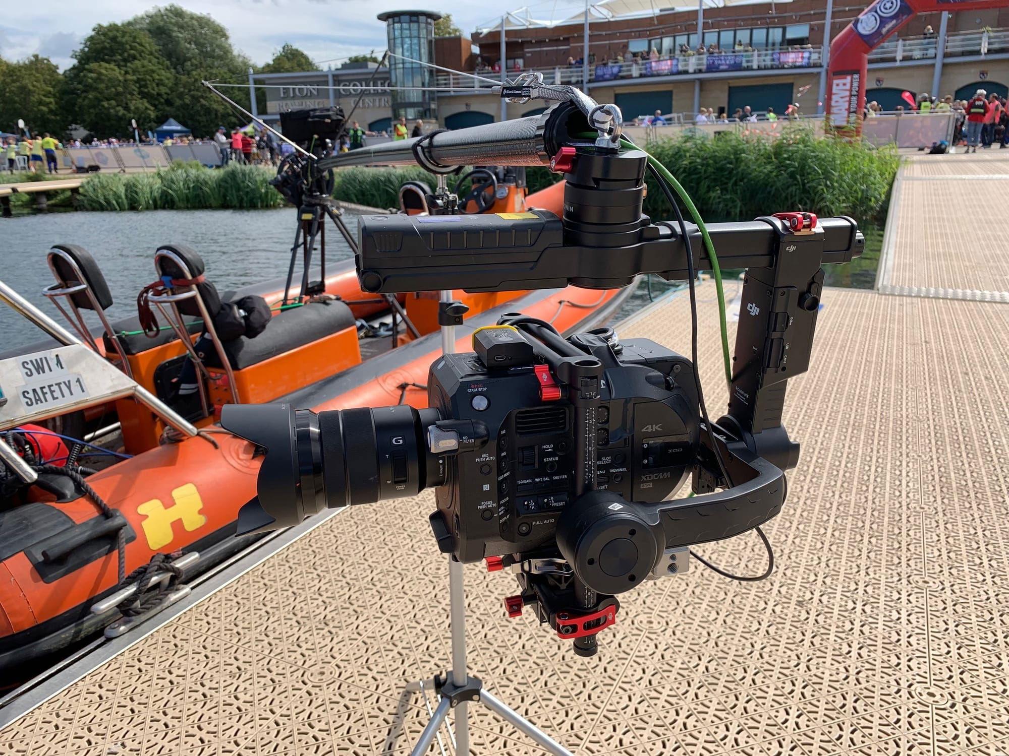 Superhero Triathlon - Polecam with FS-7 camera.