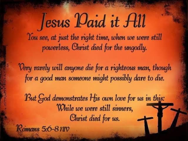 Our Debt is paid by Jesus Christ