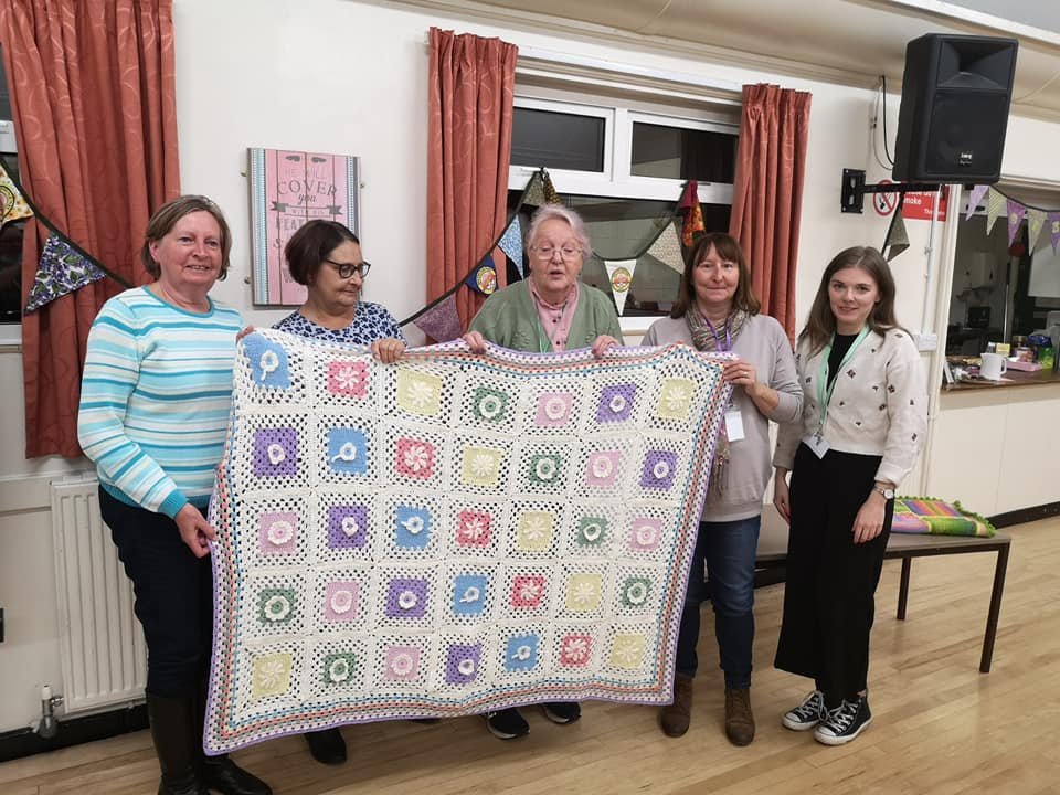 Knitting Sub-Group Made Charity Blanket
