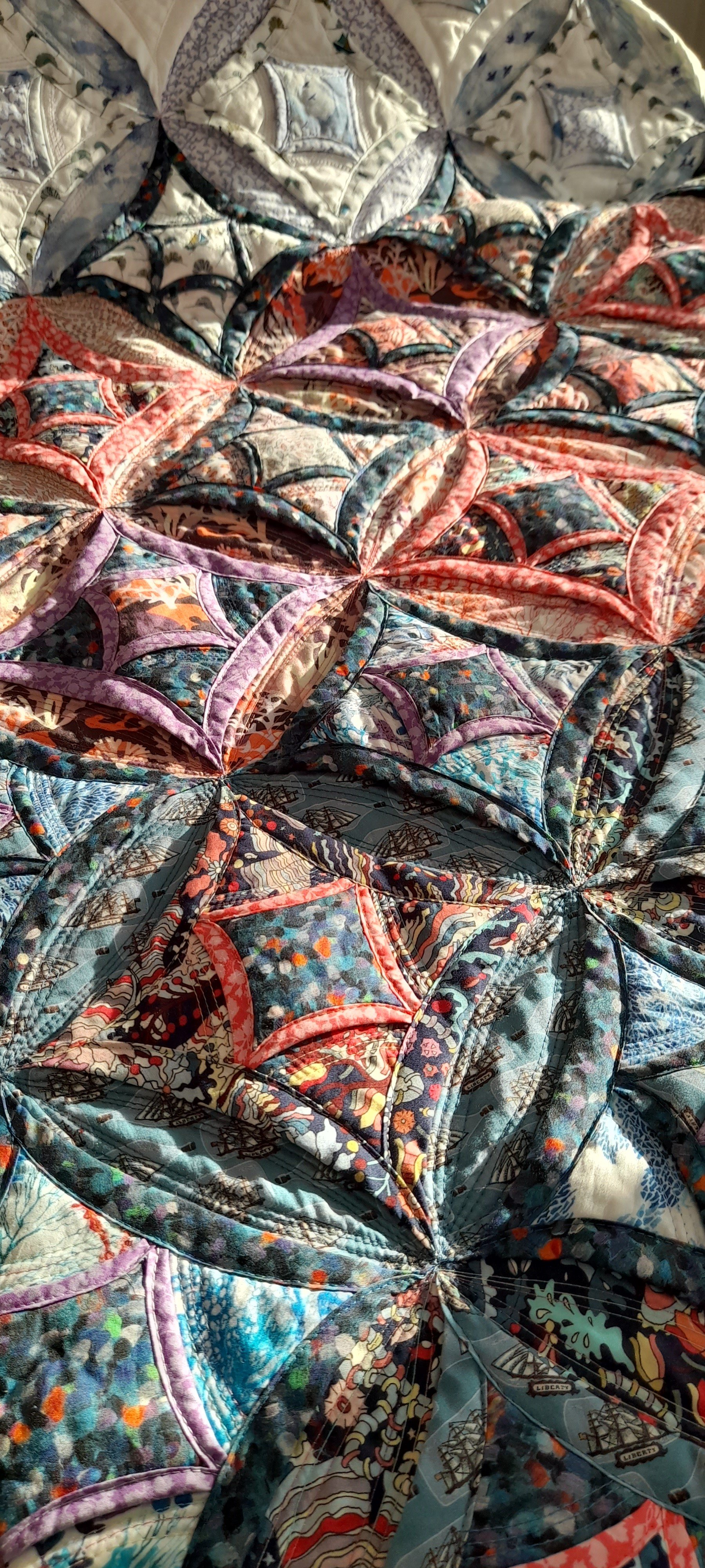 Detail of Breaking through the Storm Quilt