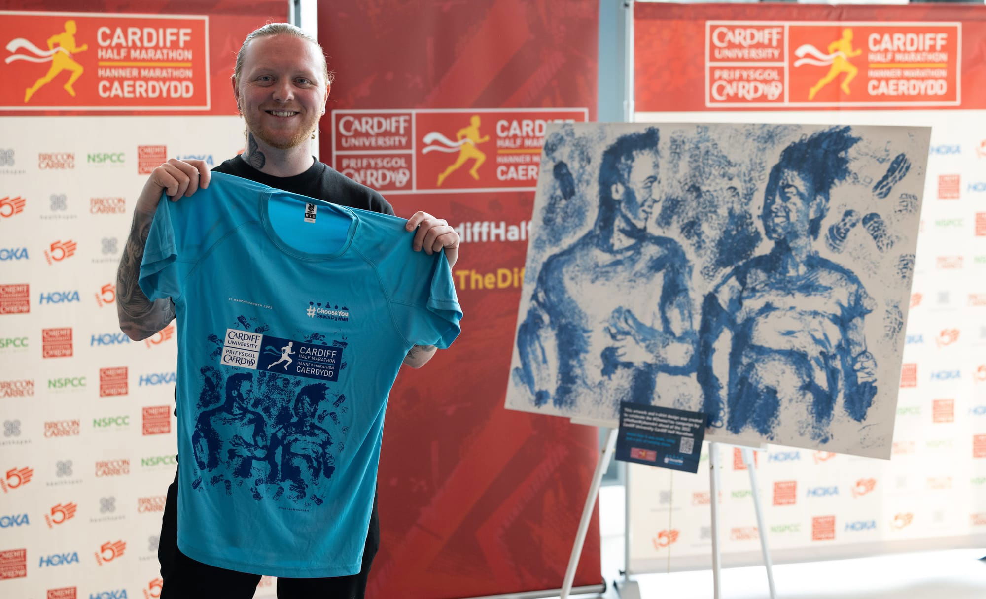 Launching Cardiff Half Tee design at Cardiff Uni