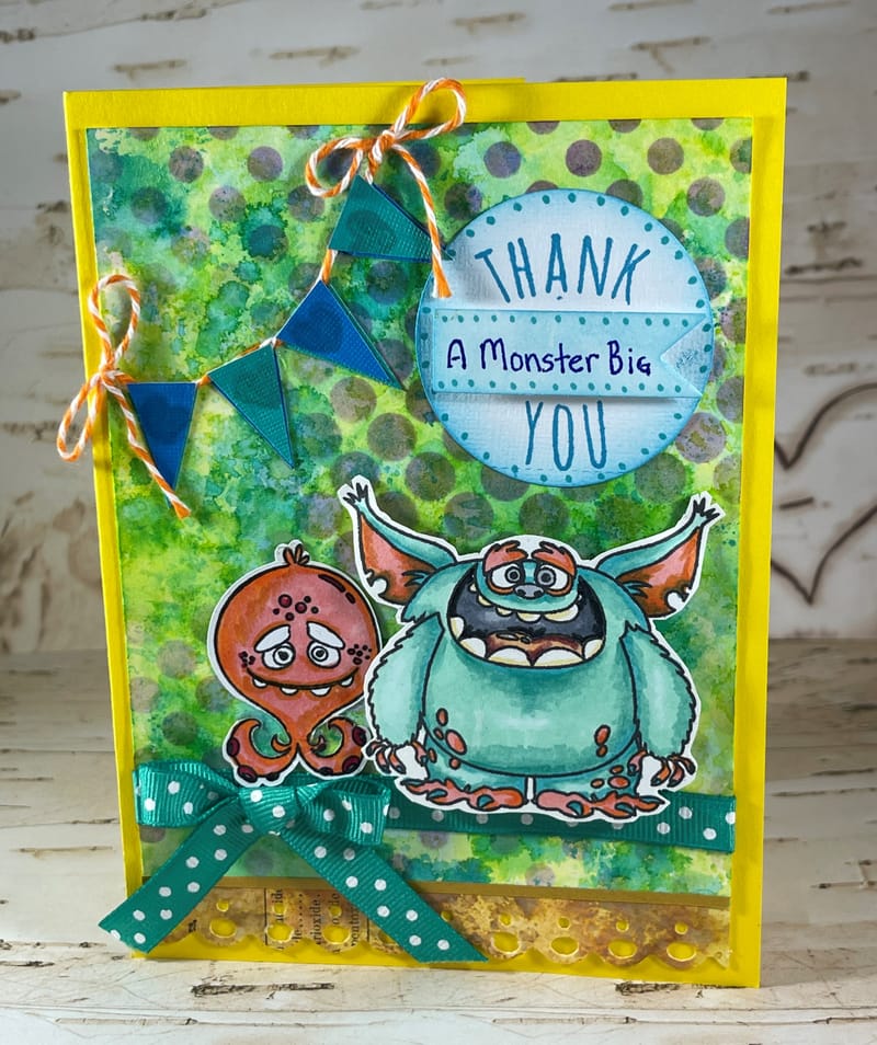 Monster Thank You Card