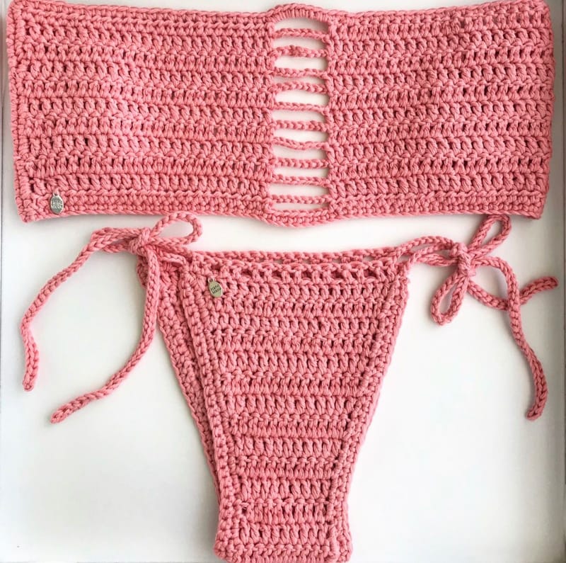 Rib Lace Up Bikini - Lemay Sa