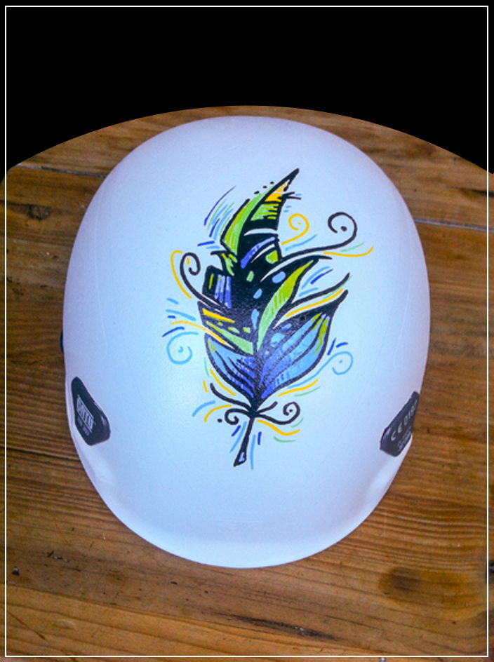 Casque à plume
