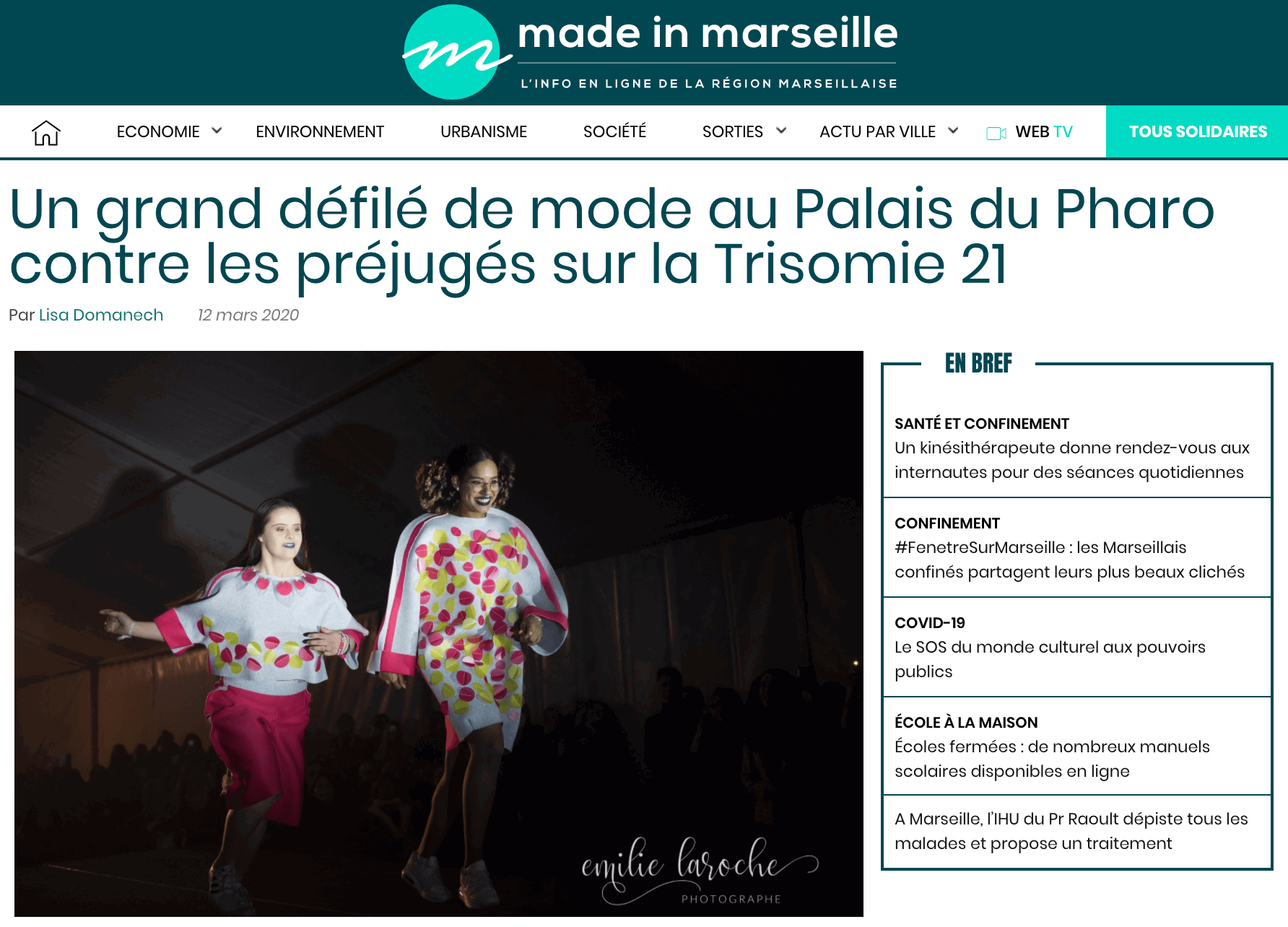 Un grand défilé de mode au Palais du Pharo contre les préjugés sur la Trisomie