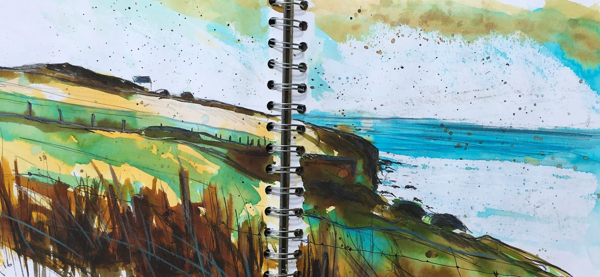 Coastal path above Cadgwith sketch