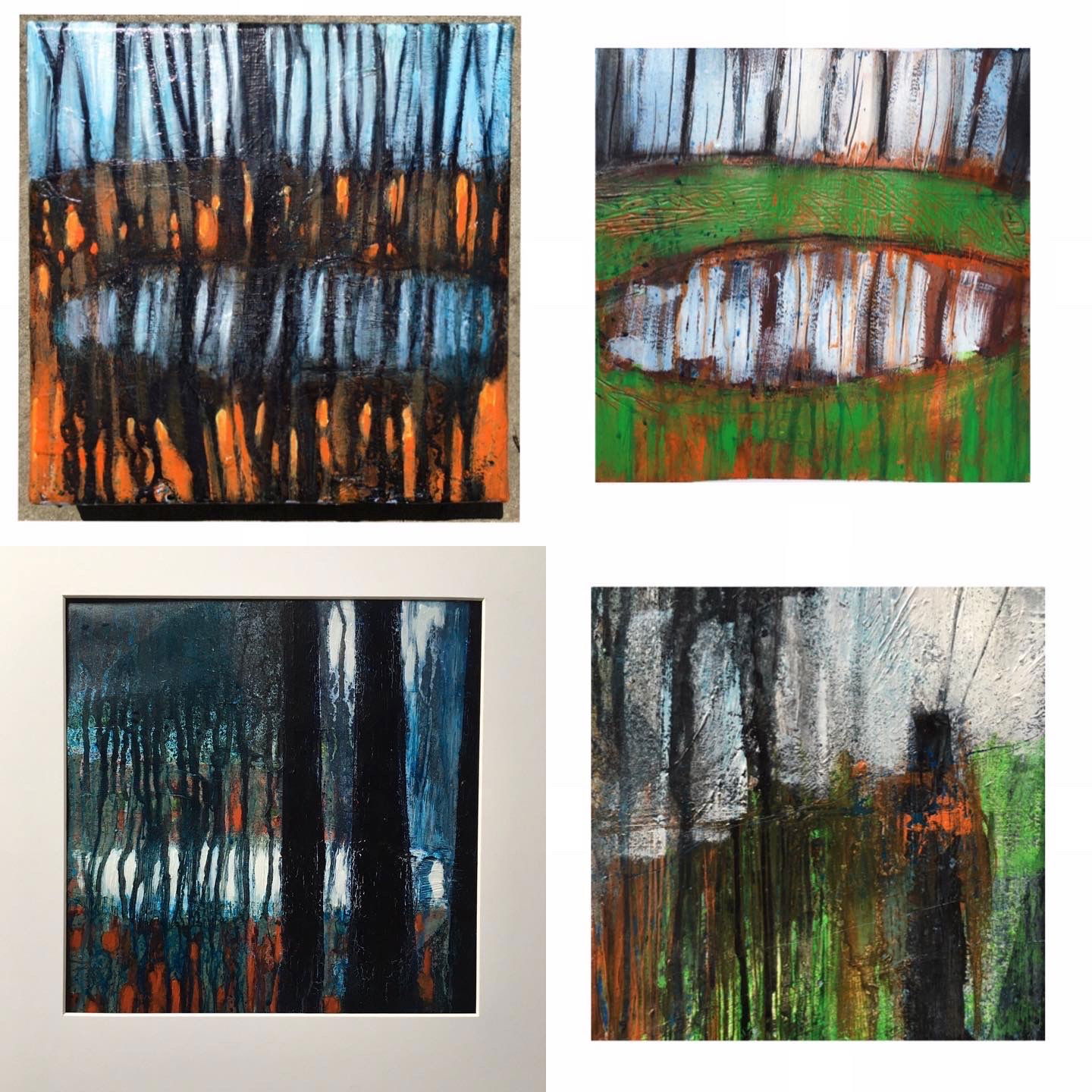 4 Wood Between paintings