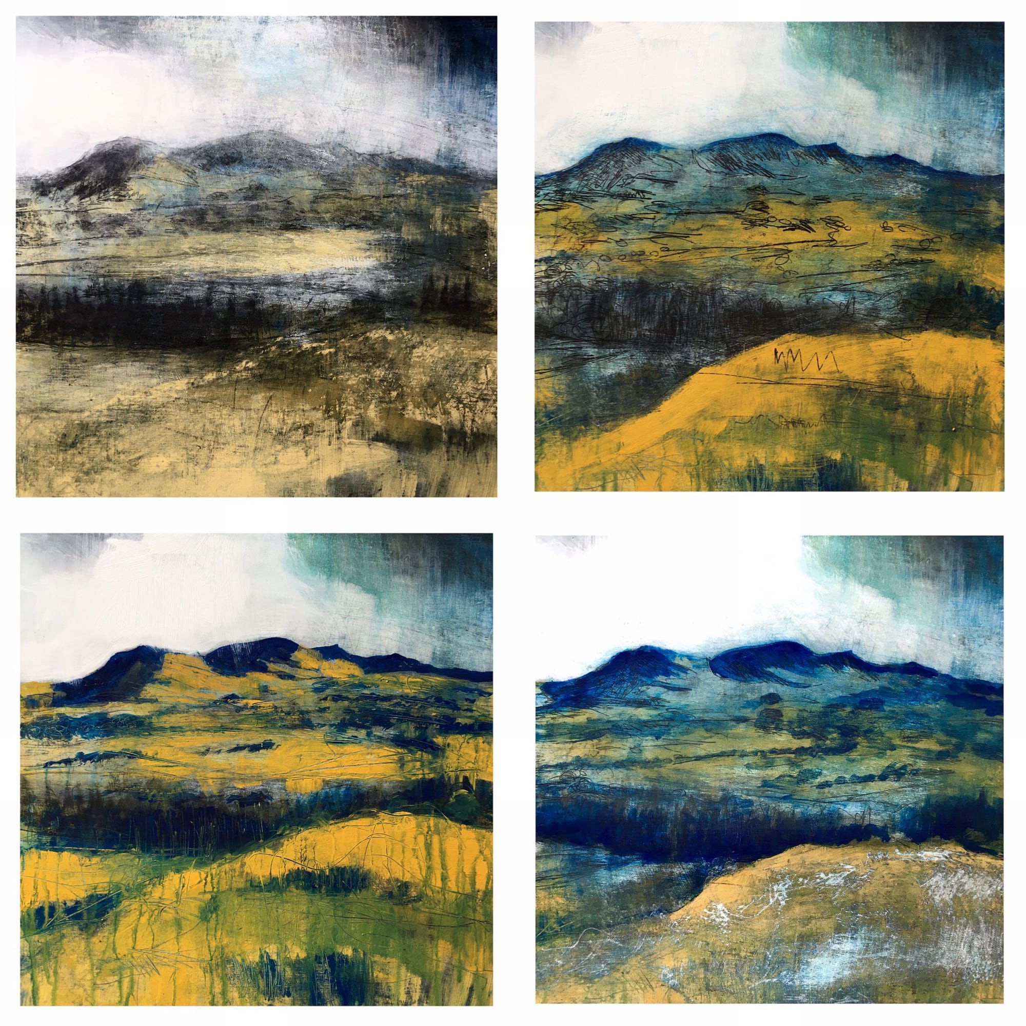 From Foel Caerynwch ( different phases on wooden panel)