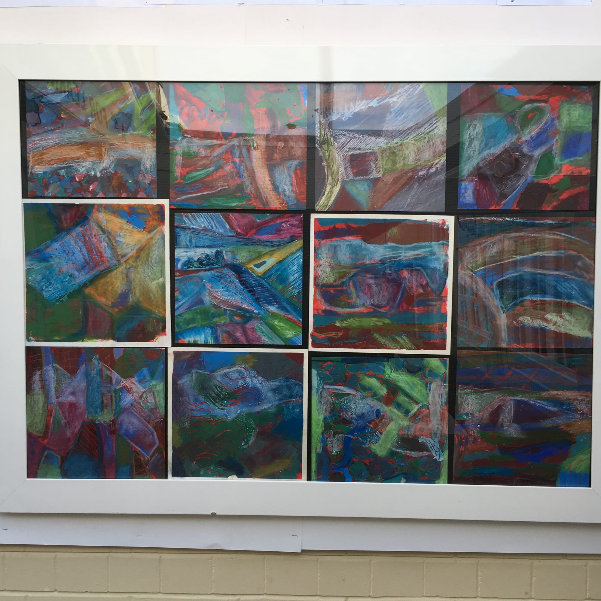 Displayed work following 'abstracting the landscape' workshops with y5 (9&10 yr olds)