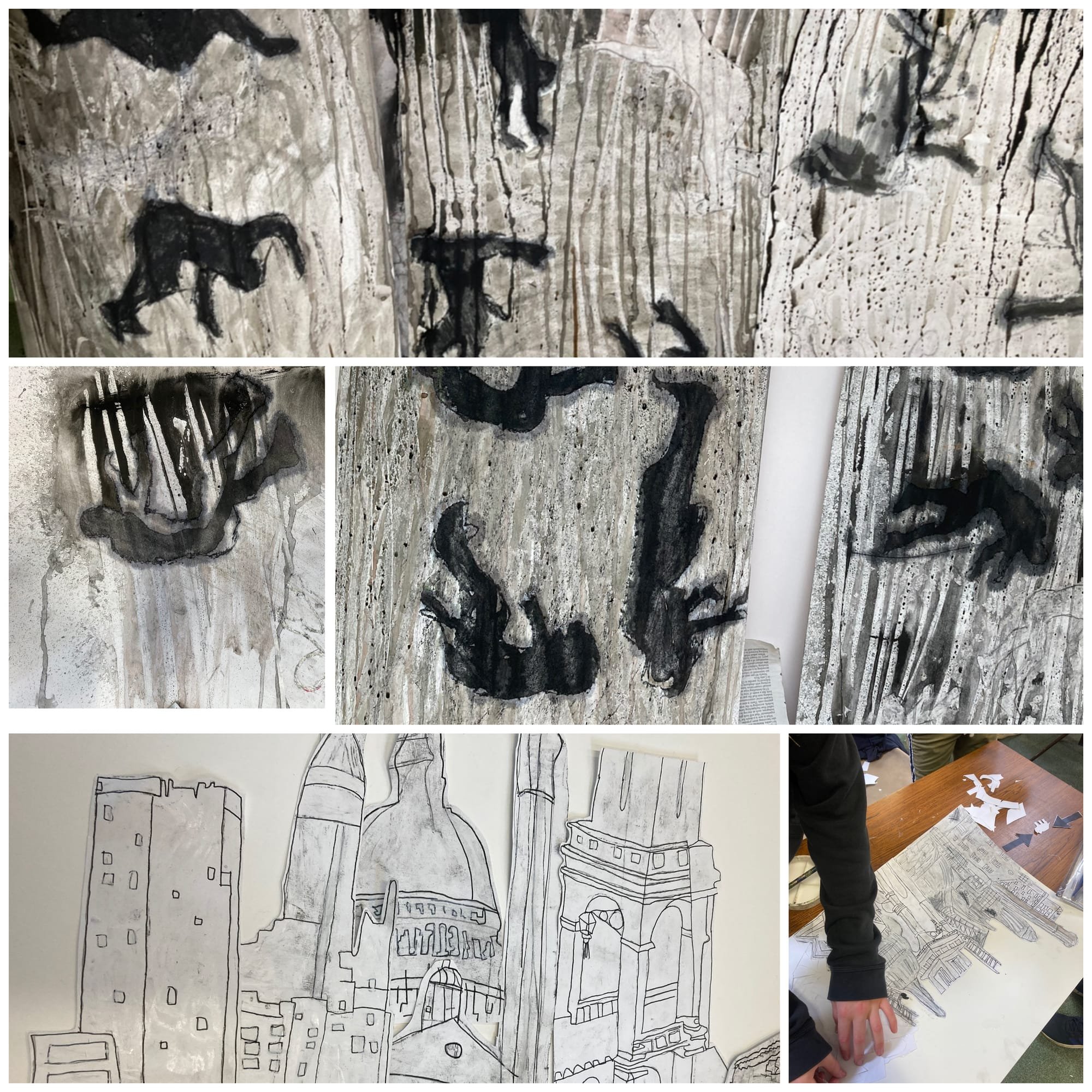 Figurative and architectural Workshop using Black and white methods. y5