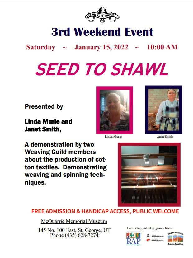 Seed to Shawl Lecture - canceled