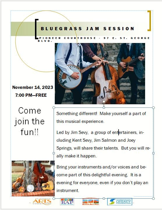 Musical Program - Bluegrass Jam Session