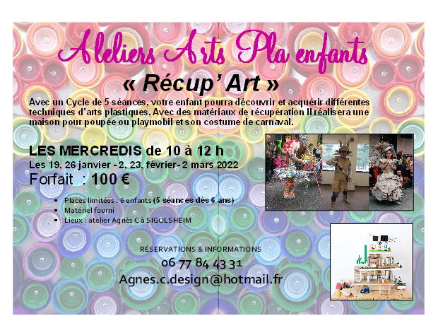 LECONS ARTS PLA ENFANTS Récup'Art