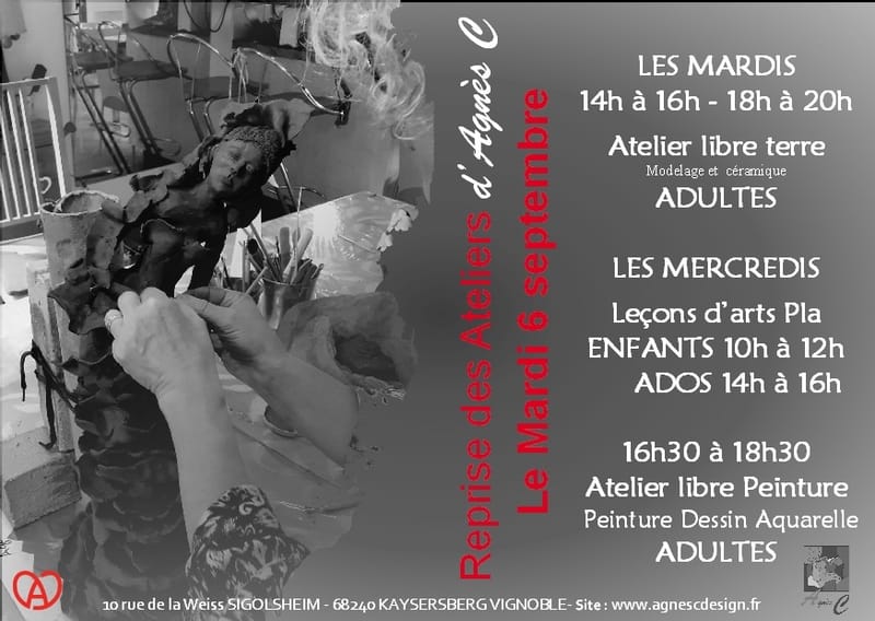 Reprise des Ateliers CERAMIQUE /PEINTURE