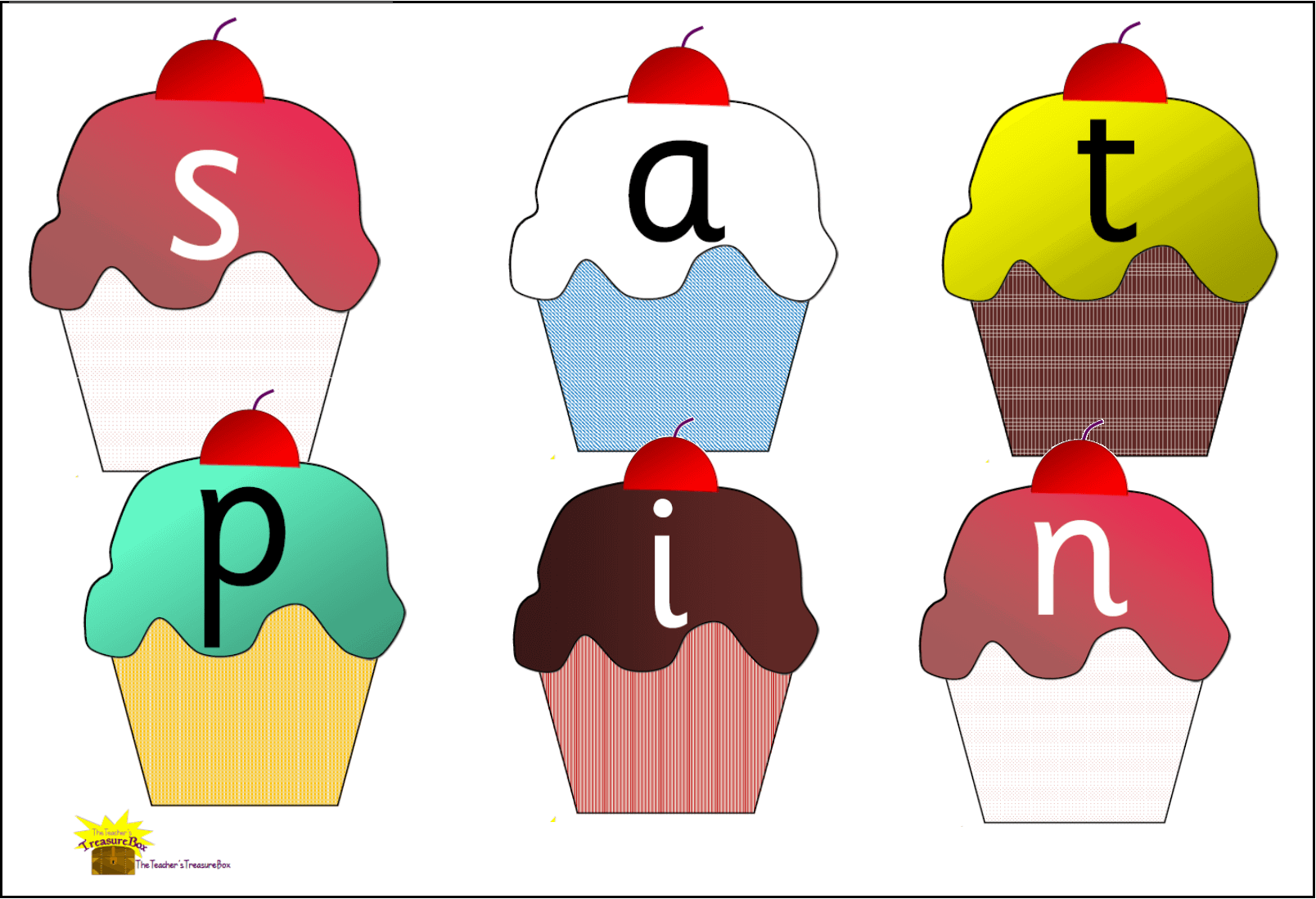 Phonics Phase 2 on Cupcakes