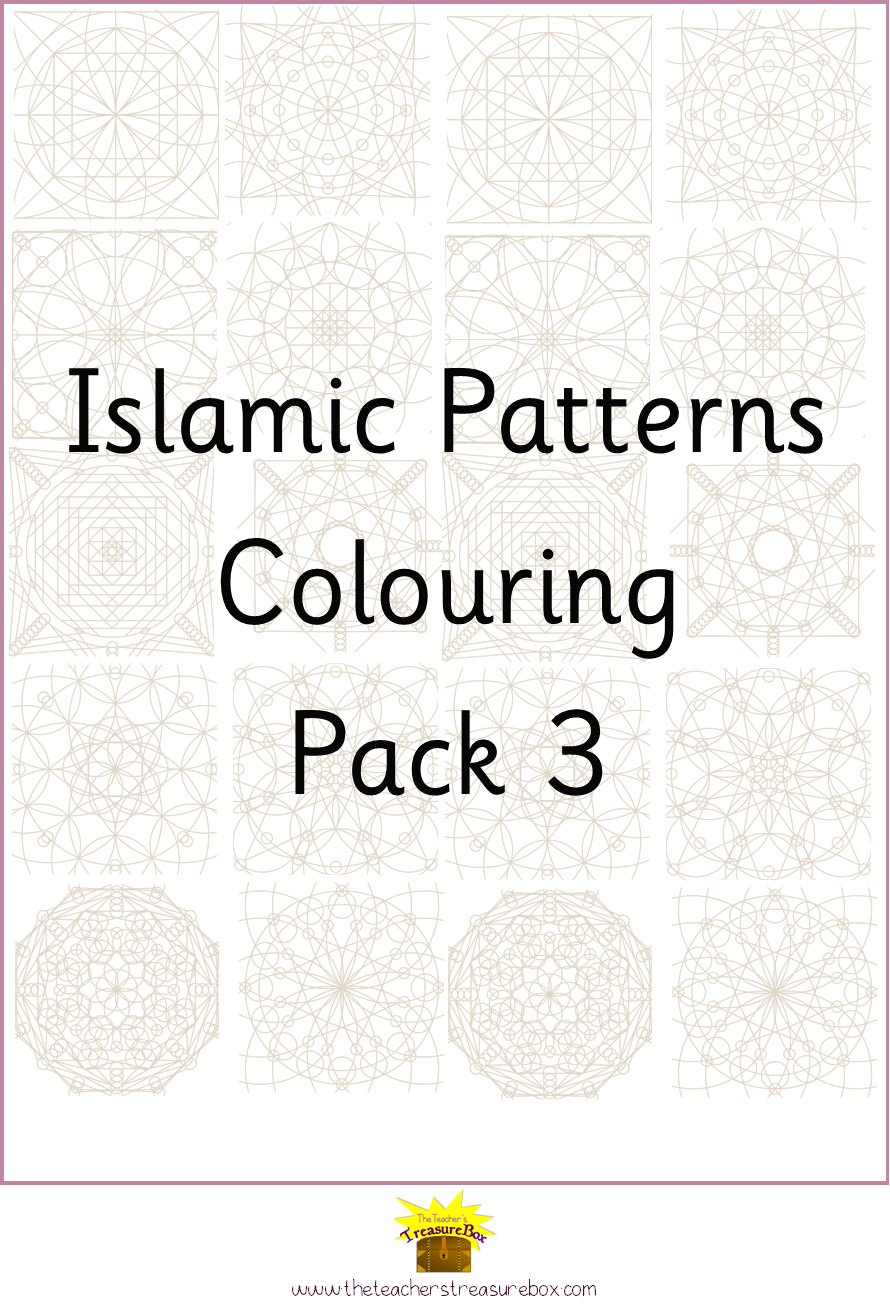Islamic Patterns Colouring Pack 3